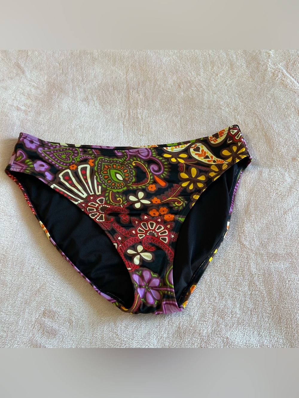 Victoria’s Secret vintage paisley and floral print high waisted bikini bottom L